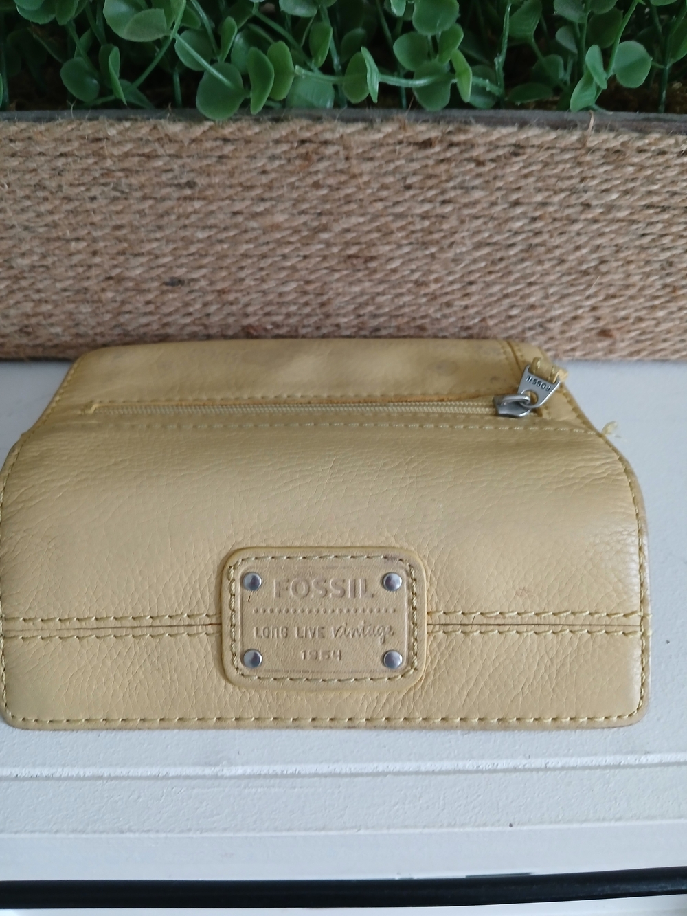Fossil Yellow Leather Wallet